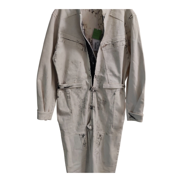 STELLA McCartney Acid Wash Zip Denim Utility Jumpsuit $1330 Size 40 US Med - Picture 5 of 16